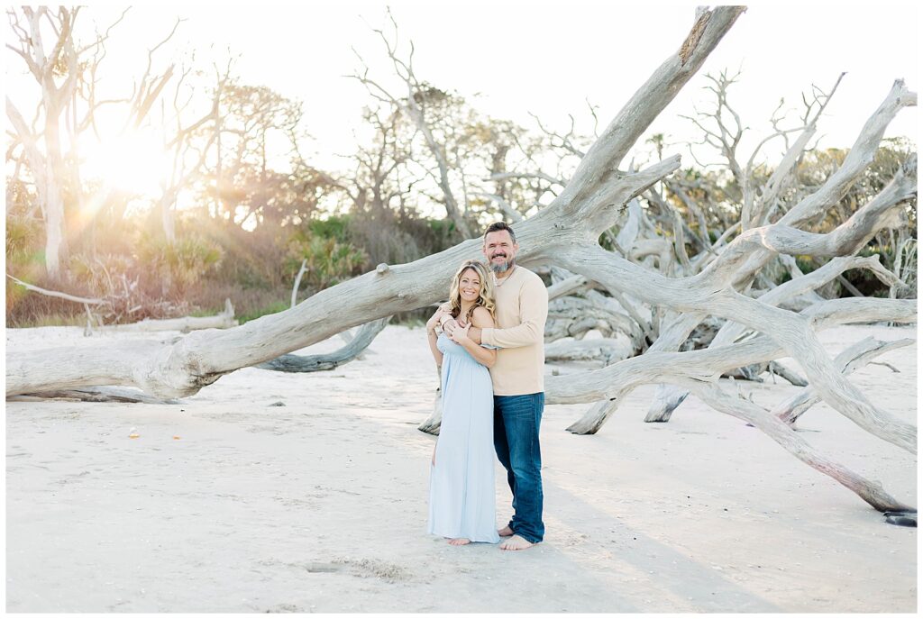 Parents sharing a quiet moment together during a family photo session